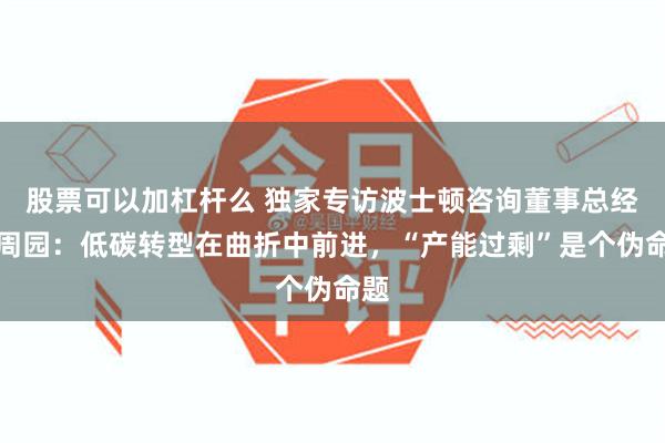 股票可以加杠杆么 独家专访波士顿咨询董事总经理周园：低碳转型在曲折中前进，“产能过剩”是个伪命题