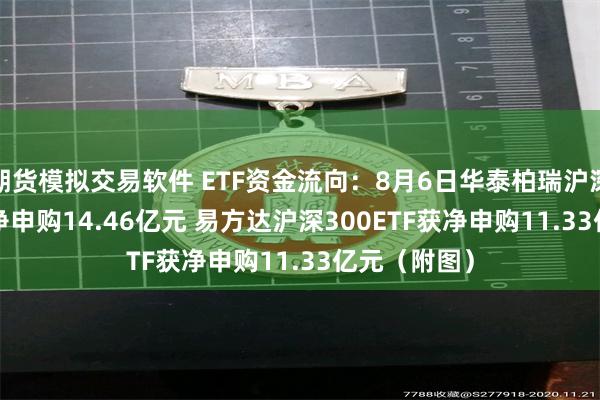 期货模拟交易软件 ETF资金流向：8月6日华泰柏瑞沪深300ETF获净申购14.46亿元 易方达沪深300ETF获净申购11.33亿元（附图）