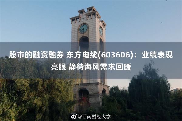 股市的融资融券 东方电缆(603606)：业绩表现亮眼 静待海风需求回暖