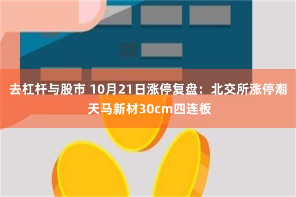 去杠杆与股市 10月21日涨停复盘：北交所涨停潮 天马新材30cm四连板