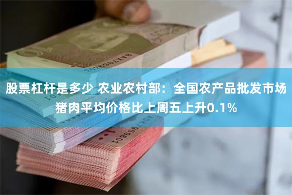 股票杠杆是多少 农业农村部：全国农产品批发市场猪肉平均价格比上周五上升0.1%