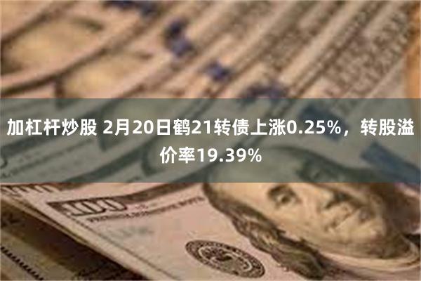 加杠杆炒股 2月20日鹤21转债上涨0.25%，转股溢价率19.39%